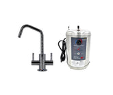 Hot & Cold Water Faucet with Contemporary Round Body & Handles (120° Spout) & Little Gourmet® Premium Hot Water Tank